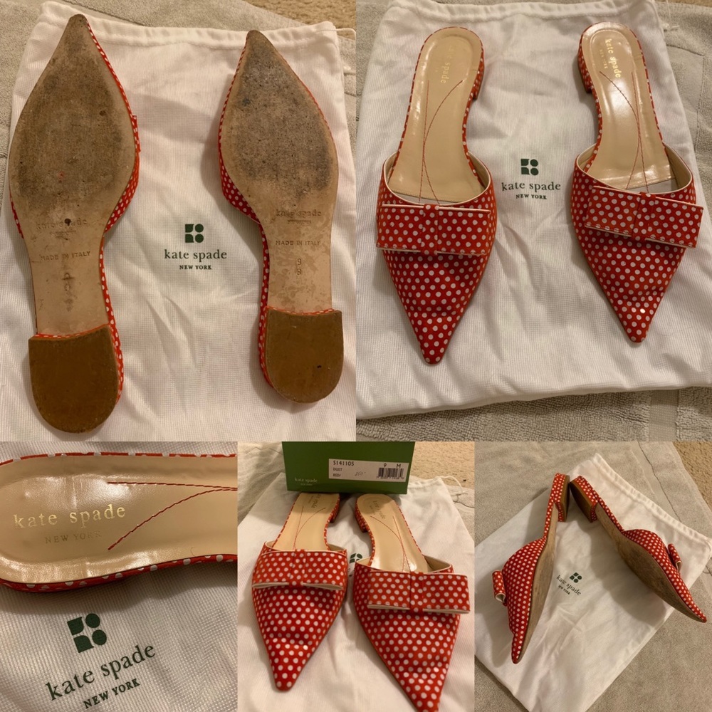 Kate Spade Duet slides. W/dust bag. Sz. 9B